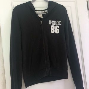 VS Pink black zip up